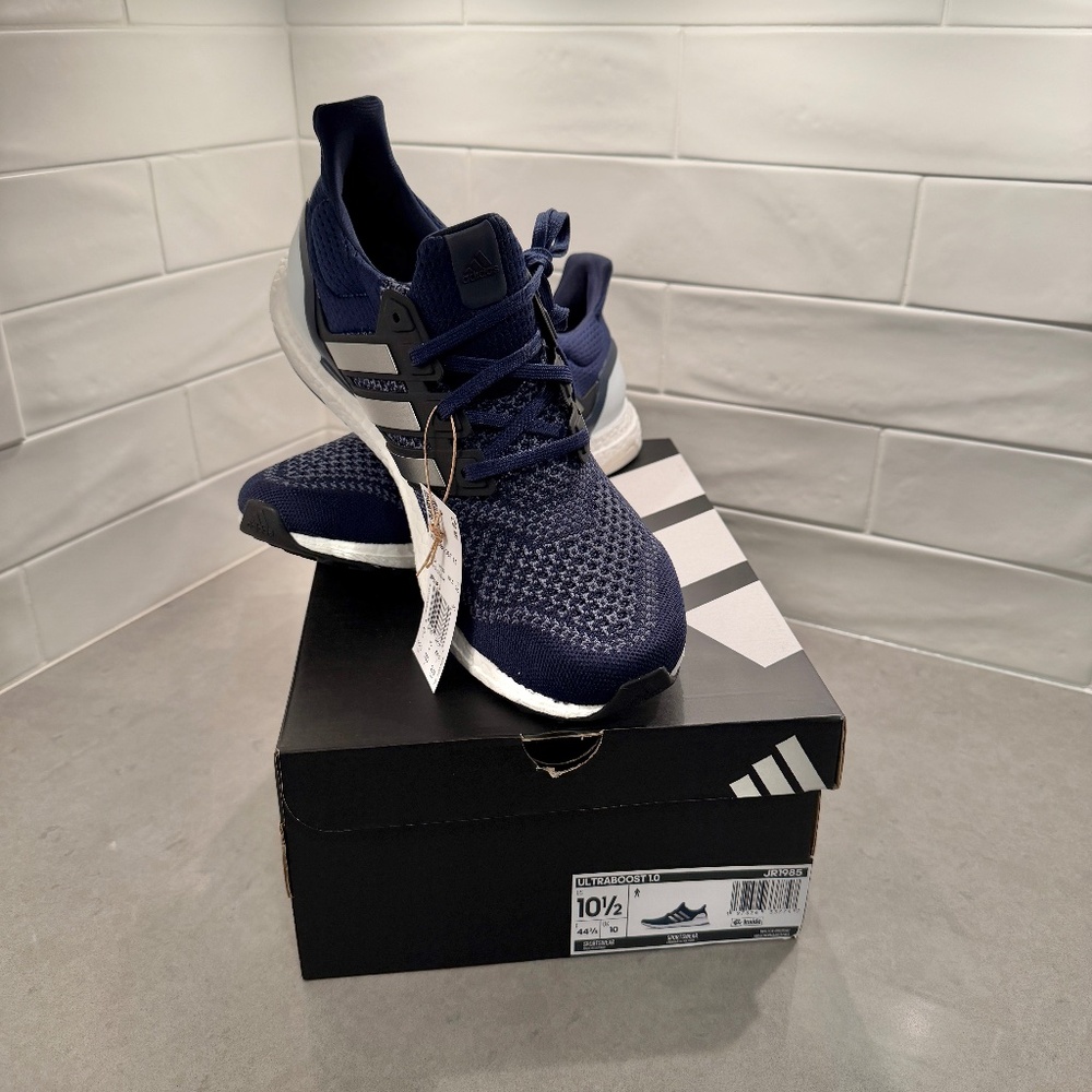 Ultraboost 1.0 Running Shoes, Men's 10.5, Collegiate Navy/Core Black